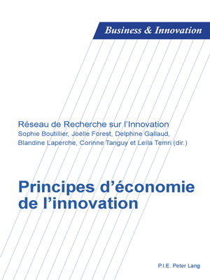 cover image of Principes d'économie de l'innovation
